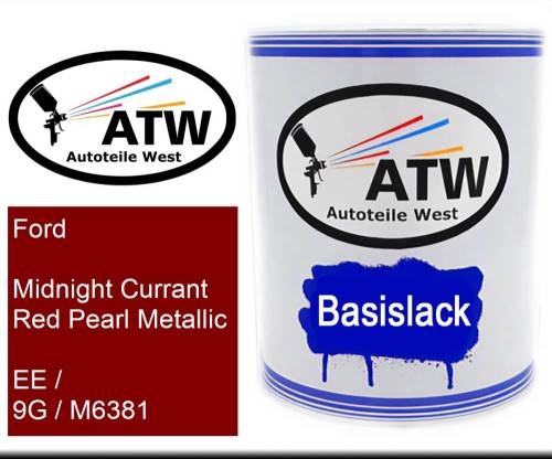 Ford, Midnight Currant Red Pearl Metallic, EE / 9G / M6381: 1L Lackdose, von ATW Autoteile West.